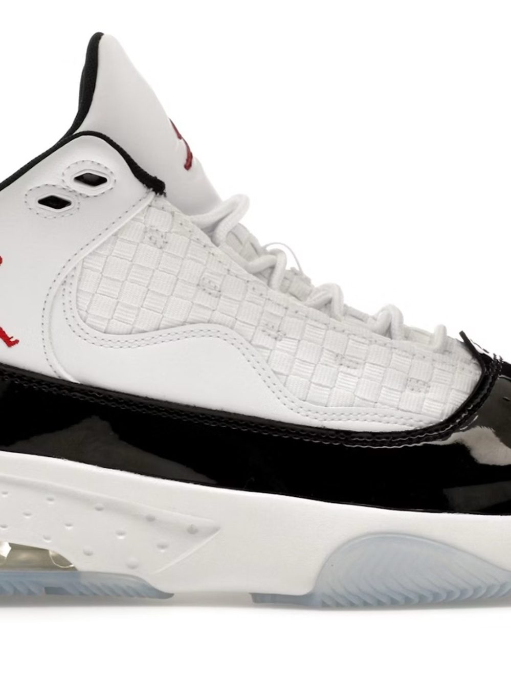 Jordan White Black with Red Accent Retro Basketball Shoe
